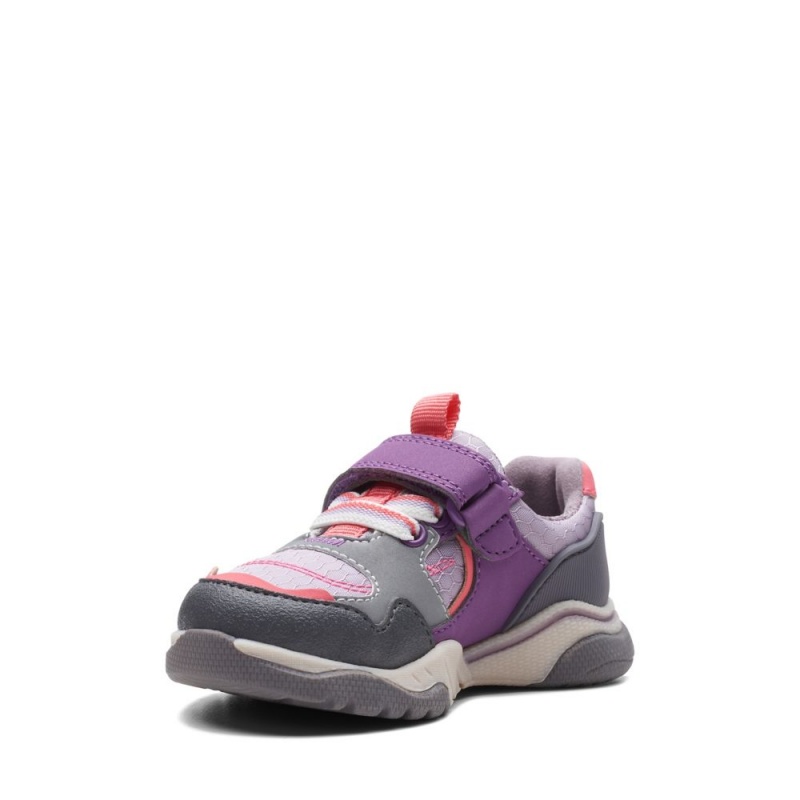 Chlapecké Tenisky Clarks Feather Jump Toddler Fialové | CZ-564218