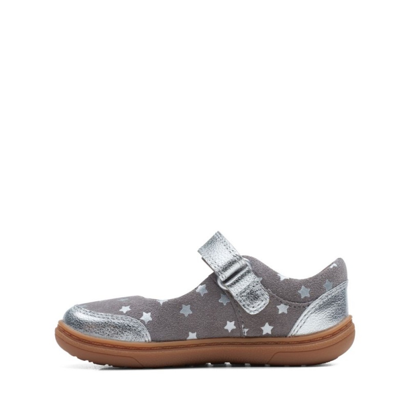 Chlapecké Tenisky Clarks Flash Bright Toddler Stříbrné | CZ-813905