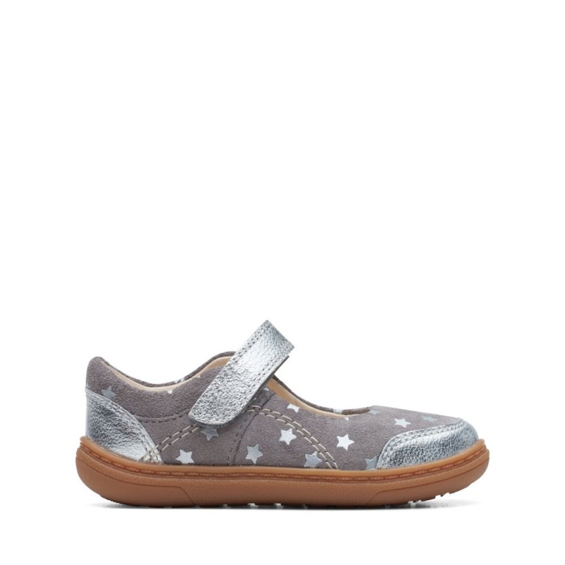 Chlapecké Tenisky Clarks Flash Bright Toddler Stříbrné | CZ-813905