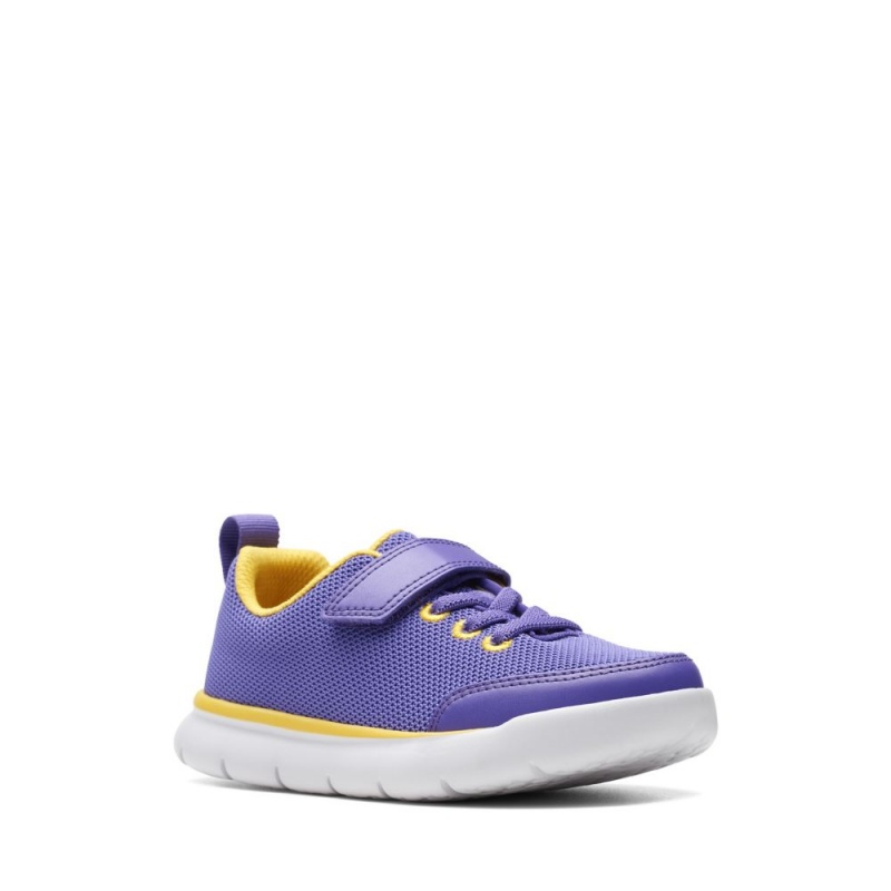 Chlapecké Tenisky Clarks Hoop Run Fialové | CZ-982605