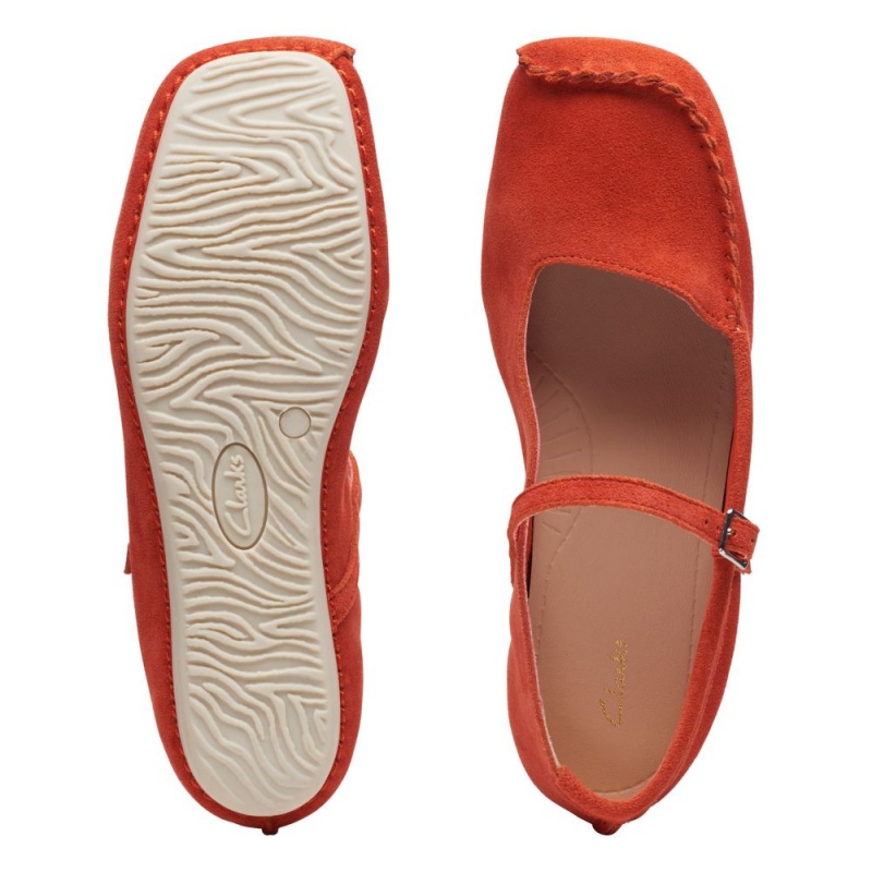 Dámské Baleríny Clarks Freckle Bar Červené | CZ-549067