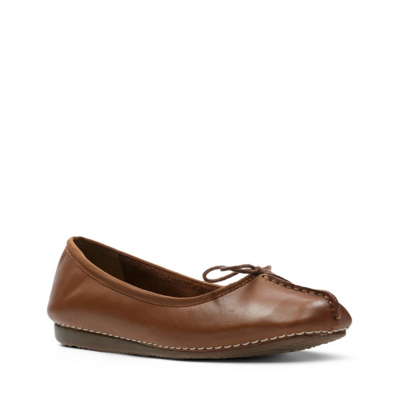 Dámské Baleríny Clarks Freckle Ice Tmavě Hnědé | CZ-095481