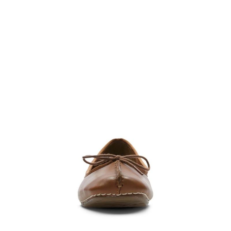 Dámské Baleríny Clarks Freckle Ice Tmavě Hnědé | CZ-095481