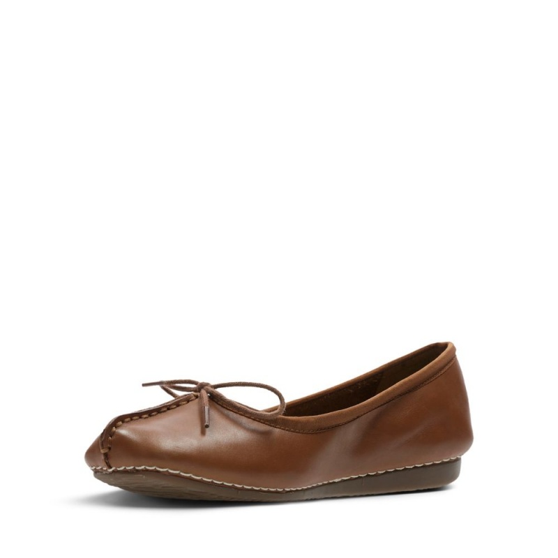 Dámské Baleríny Clarks Freckle Ice Tmavě Hnědé | CZ-095481