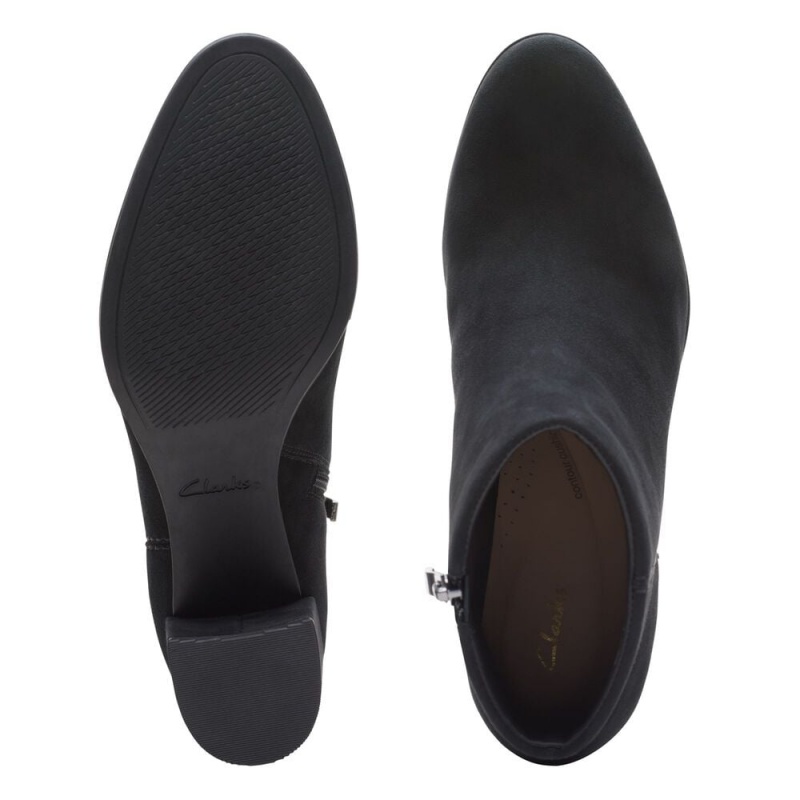 Dámské Boty na vysokém podpatku Clarks Freva 55 Zip Černé | CZ-632804