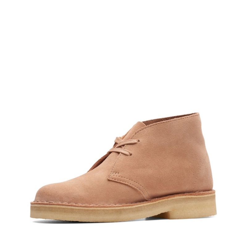 Dámské Kotníkové Boty Clarks Originál Desert Boot Béžový | CZ-637819