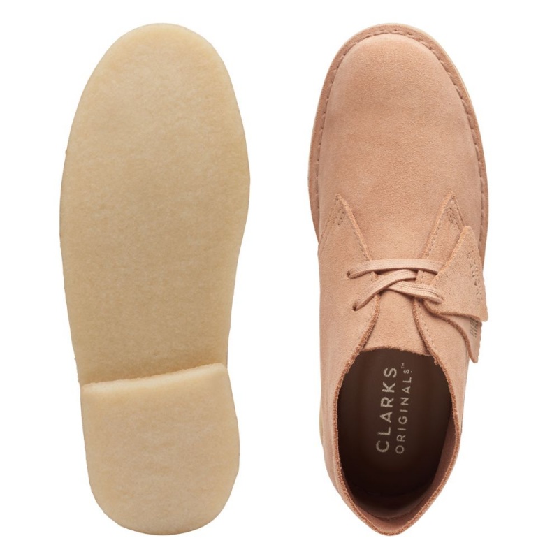 Dámské Kotníkové Boty Clarks Originál Desert Boot Béžový | CZ-637819