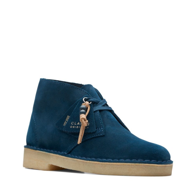 Dámské Kotníkové Boty Clarks Originál Desert Boot Blankyt | CZ-249813