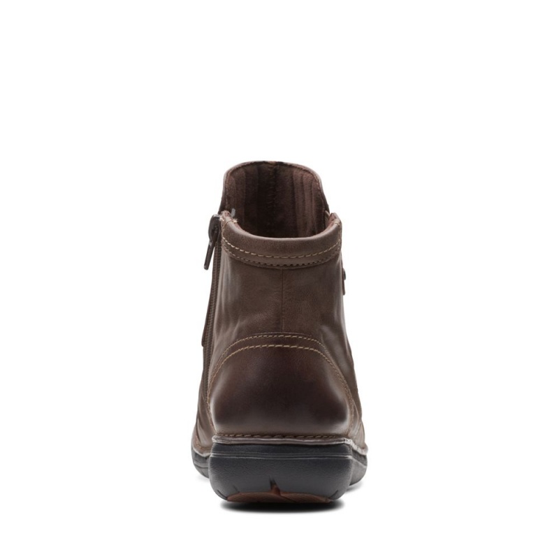 Dámské Kotníkové Boty Clarks Un Loop Top Tmavě Hnědé | CZ-638195