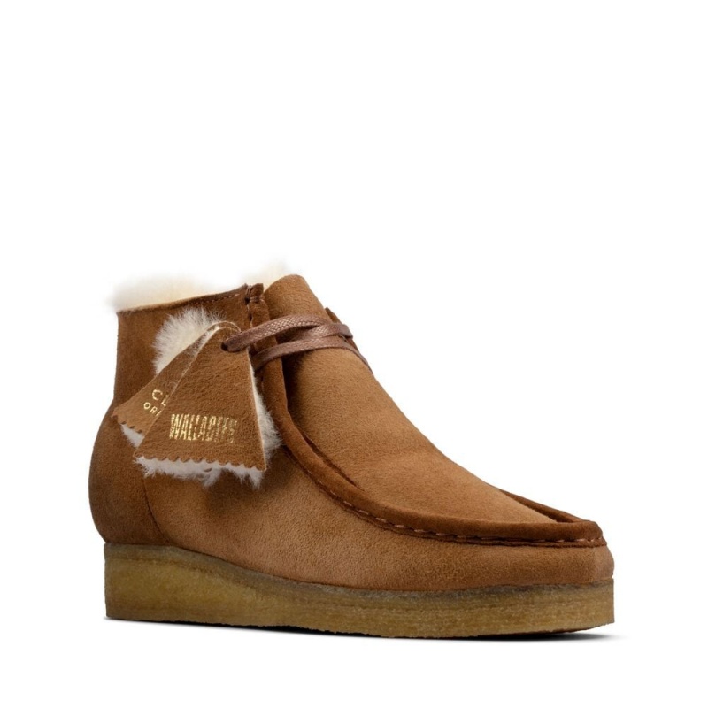 Dámské Kotníkové Boty Clarks Wallabee Boot Hnědé | CZ-820473