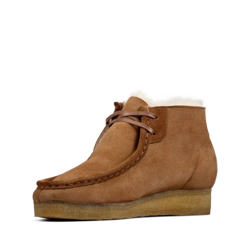 Dámské Kotníkové Boty Clarks Wallabee Boot Hnědé | CZ-820473