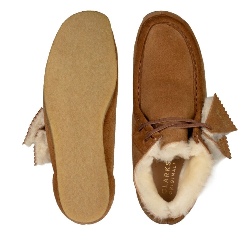 Dámské Kotníkové Boty Clarks Wallabee Boot Hnědé | CZ-820473