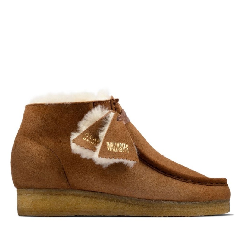 Dámské Kotníkové Boty Clarks Wallabee Boot Hnědé | CZ-820473