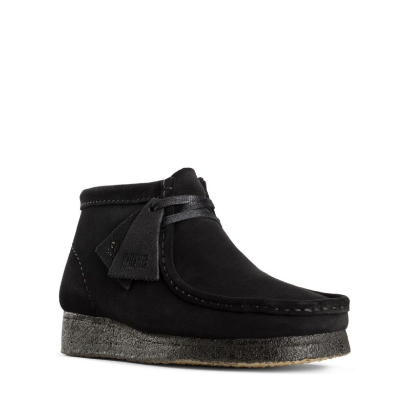 Dámské Kotníkové Boty Clarks Wallabee Boot Černé | CZ-608457