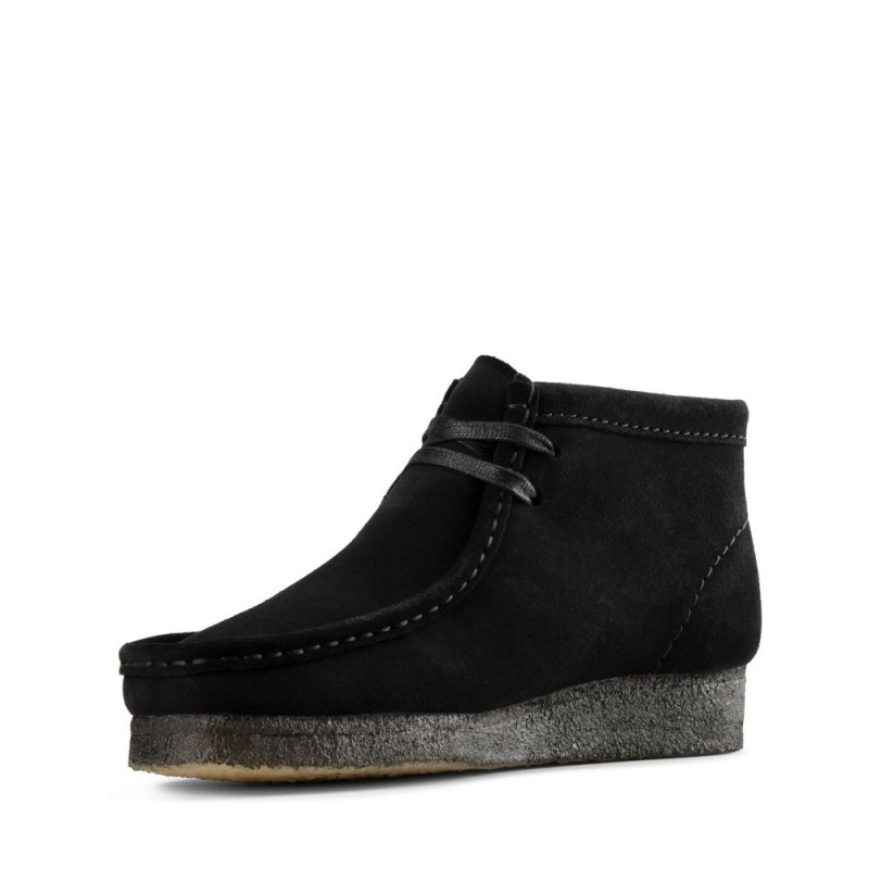 Dámské Kotníkové Boty Clarks Wallabee Boot Černé | CZ-608457