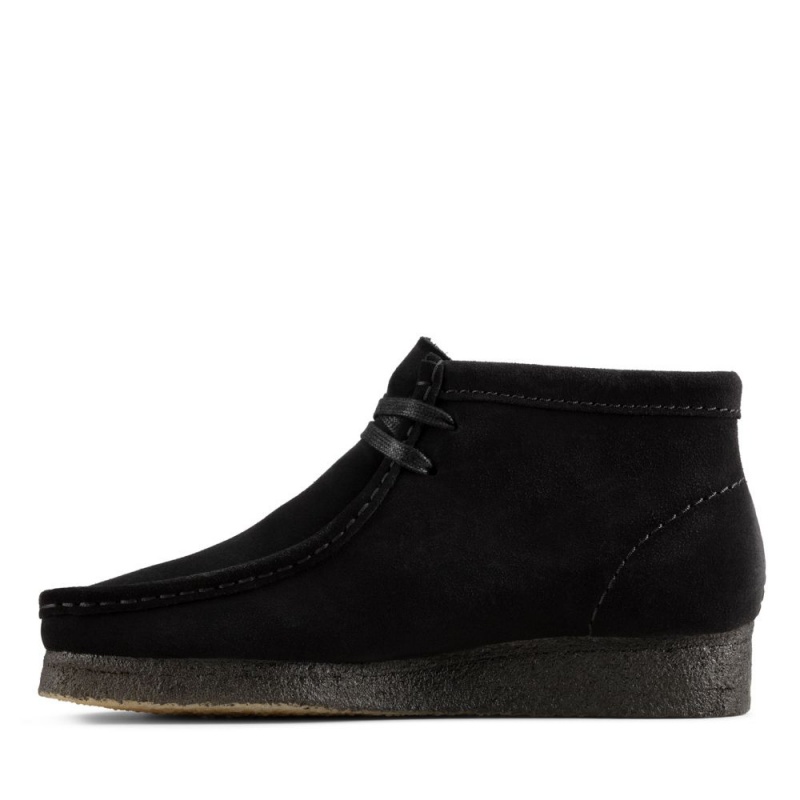 Dámské Kotníkové Boty Clarks Wallabee Boot Černé | CZ-608457