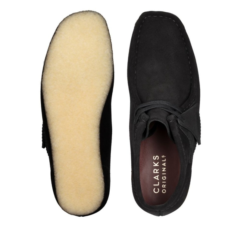 Dámské Kotníkové Boty Clarks Wallabee Boot Černé | CZ-608457