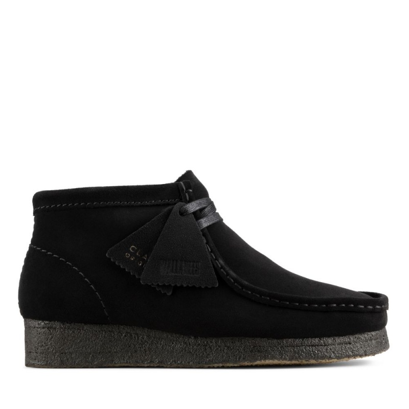 Dámské Kotníkové Boty Clarks Wallabee Boot Černé | CZ-608457