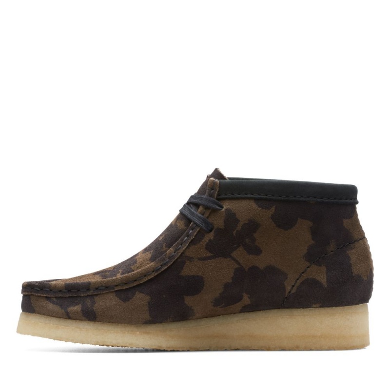 Dámské Kotníkové Boty Clarks Wallabee Boot Černé Hnědé | CZ-695703