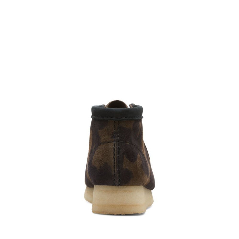 Dámské Kotníkové Boty Clarks Wallabee Boot Černé Hnědé | CZ-695703