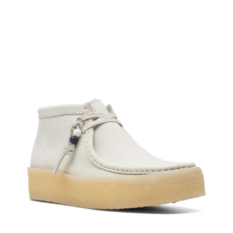 Dámské Kotníkové Boty Clarks Wallabee Cup Boot Bílé | CZ-694715