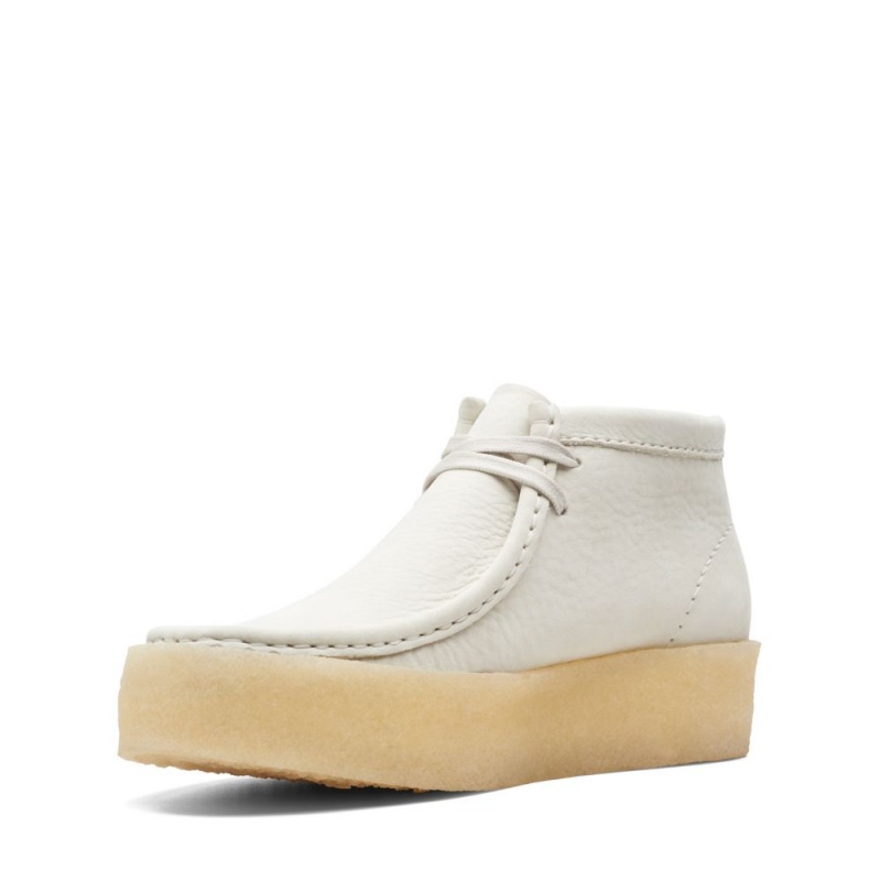 Dámské Kotníkové Boty Clarks Wallabee Cup Boot Bílé | CZ-694715