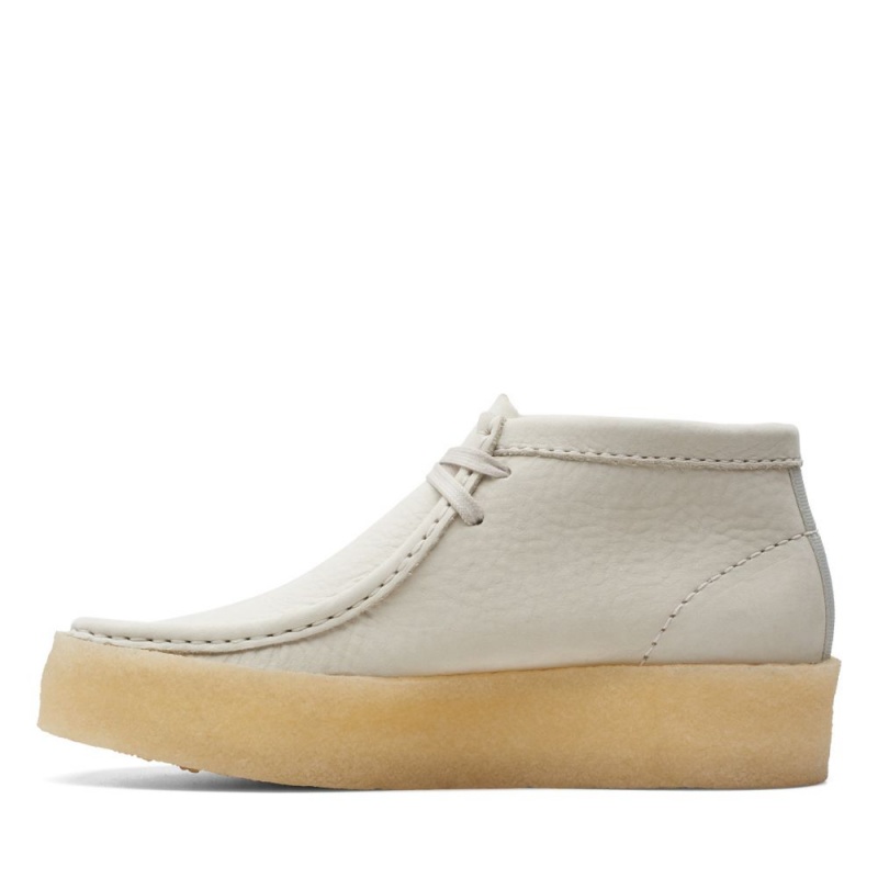 Dámské Kotníkové Boty Clarks Wallabee Cup Boot Bílé | CZ-694715