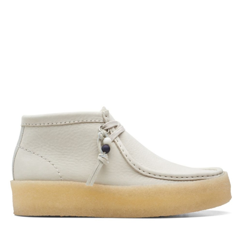 Dámské Kotníkové Boty Clarks Wallabee Cup Boot Bílé | CZ-694715