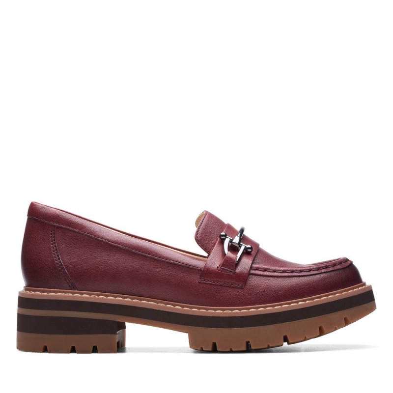 Dámské Loafers Clarks Orianna Bit Vínové | CZ-241586