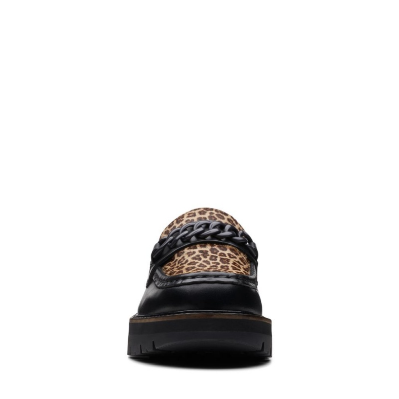 Dámské Loafers Clarks Orianna Edge Černé Leopard | CZ-549723