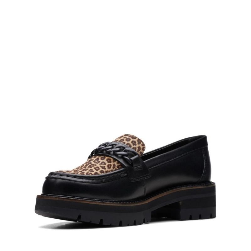 Dámské Loafers Clarks Orianna Edge Černé Leopard | CZ-549723