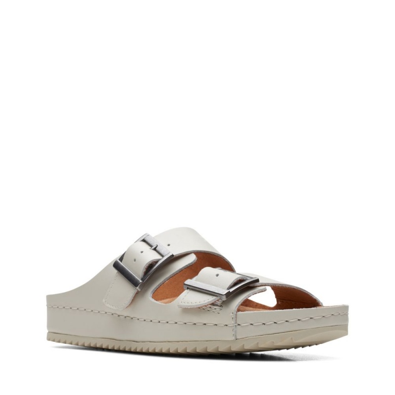 Dámské Nazouváky Clarks Brookleigh Sun Bílé | CZ-862531