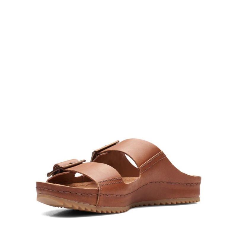 Dámské Nazouváky Clarks Brookleigh Sun Tmavě Hnědé | CZ-376894