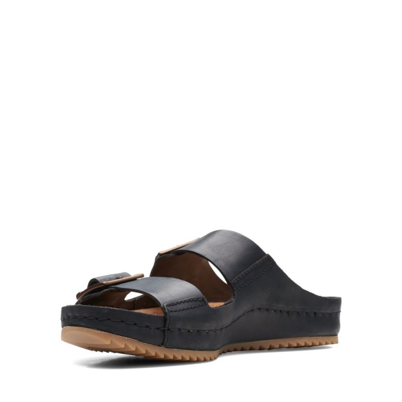 Dámské Nazouváky Clarks Brookleigh Sun Černé | CZ-540861