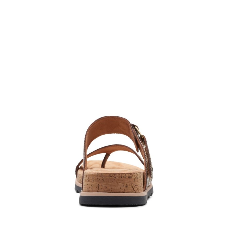 Dámské Nazouváky Clarks Yacht Beach Hnědé Metal | CZ-947851