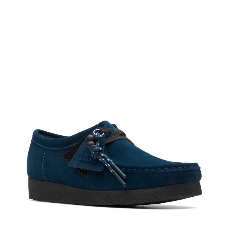 Dámské Obuv Clarks Wallabee Tmavě Blankyt | CZ-351296