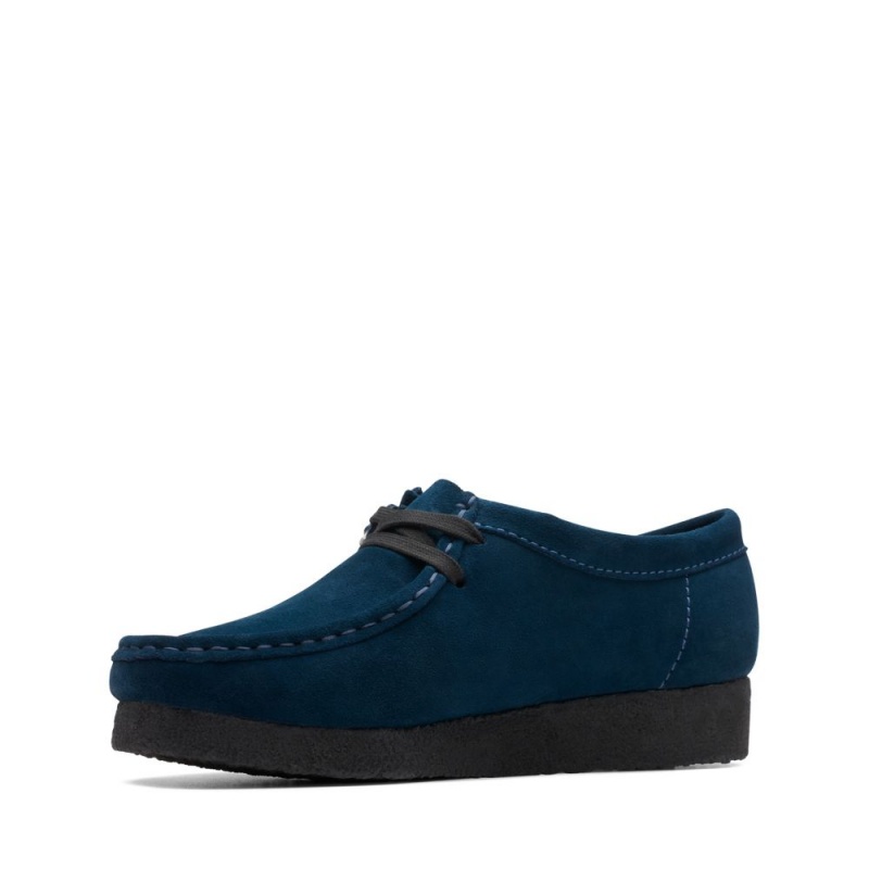 Dámské Obuv Clarks Wallabee Tmavě Blankyt | CZ-351296