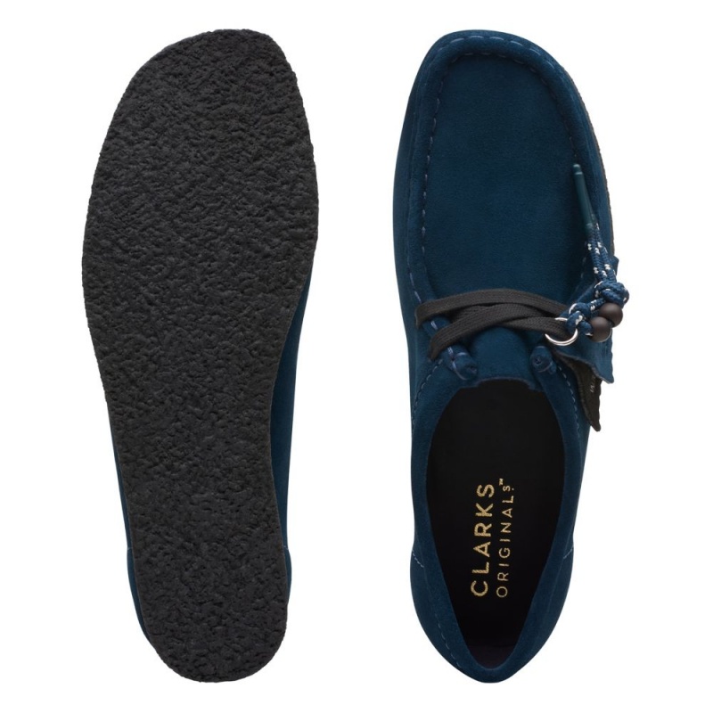 Dámské Obuv Clarks Wallabee Tmavě Blankyt | CZ-351296