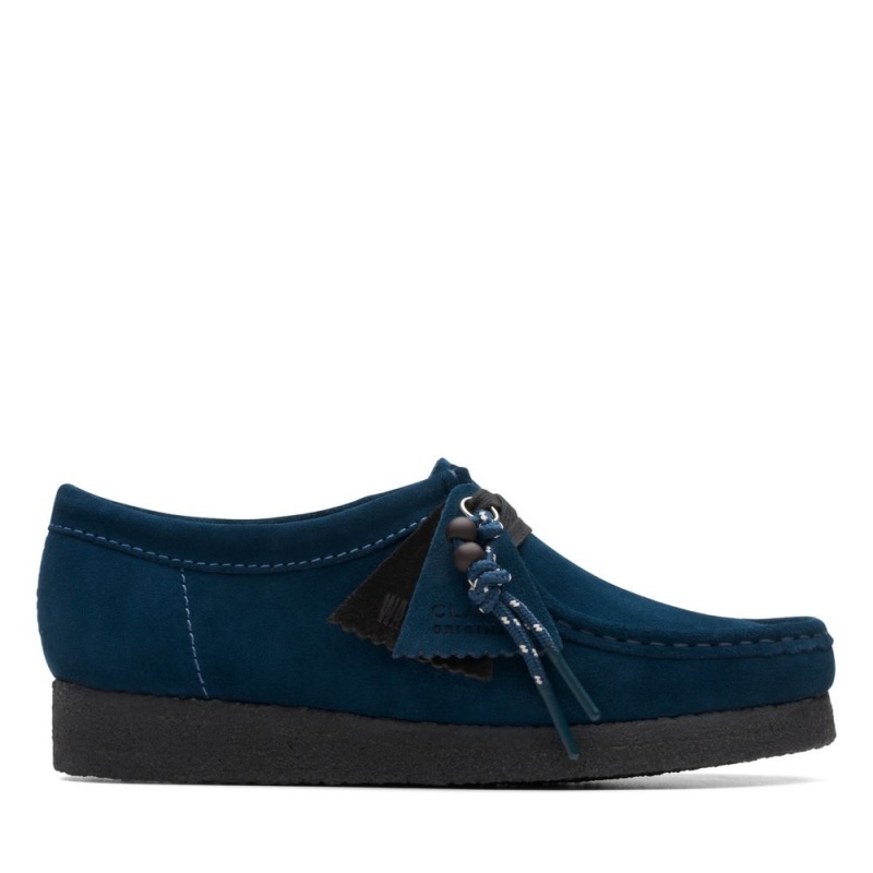 Dámské Obuv Clarks Wallabee Tmavě Blankyt | CZ-351296