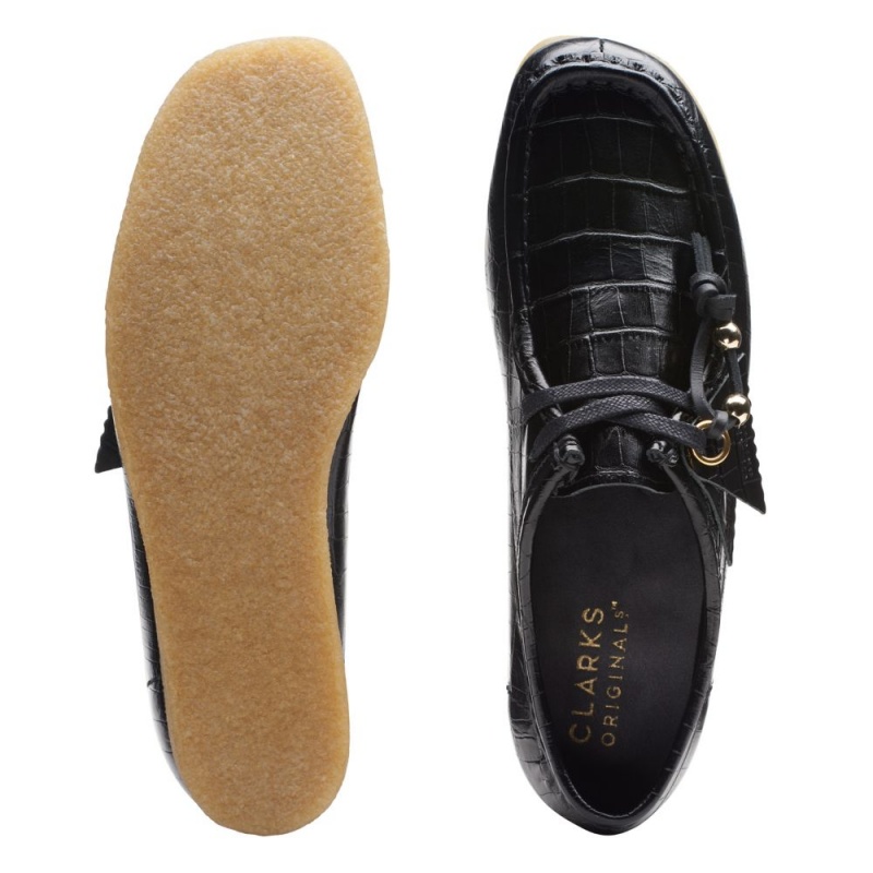 Dámské Obuv Clarks Wallabee Černé | CZ-246718