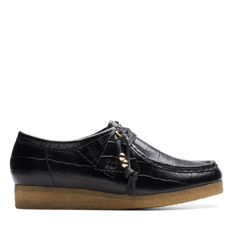 Dámské Obuv Clarks Wallabee Černé | CZ-246718