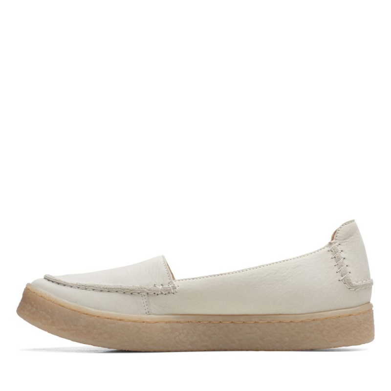 Dámské Ploché Boty Clarks Barleigh Low Bílé | CZ-412670