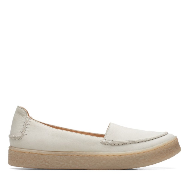 Dámské Ploché Boty Clarks Barleigh Low Bílé | CZ-412670