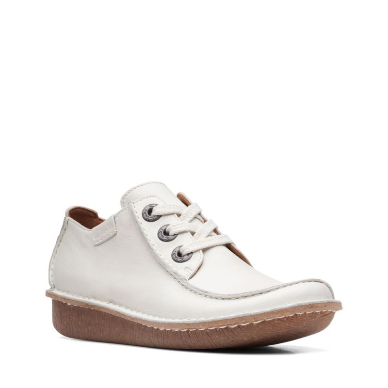 Dámské Ploché Boty Clarks Funny Dream Bílé | CZ-102486