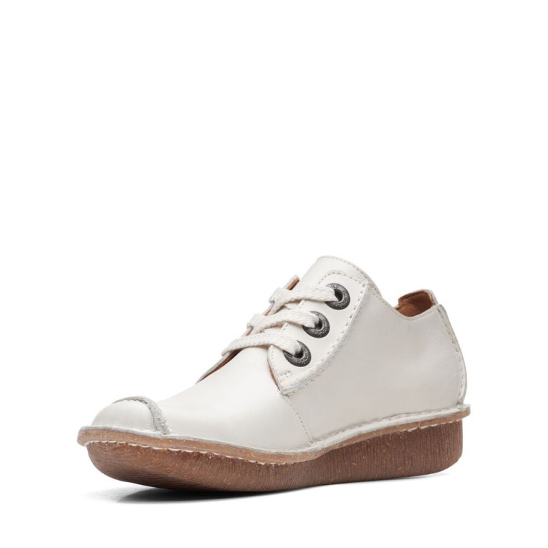 Dámské Ploché Boty Clarks Funny Dream Bílé | CZ-102486