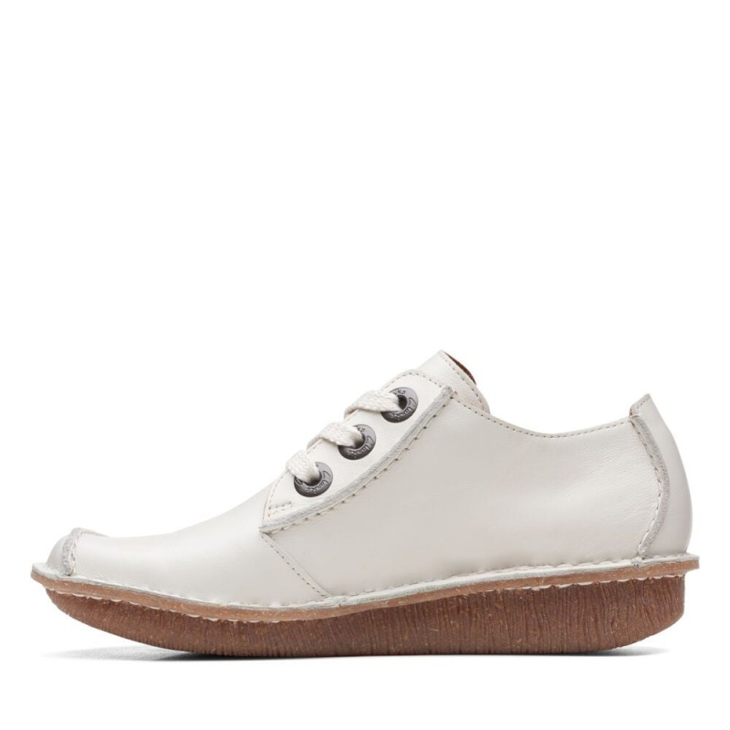 Dámské Ploché Boty Clarks Funny Dream Bílé | CZ-102486