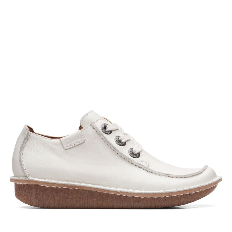 Dámské Ploché Boty Clarks Funny Dream Bílé | CZ-102486