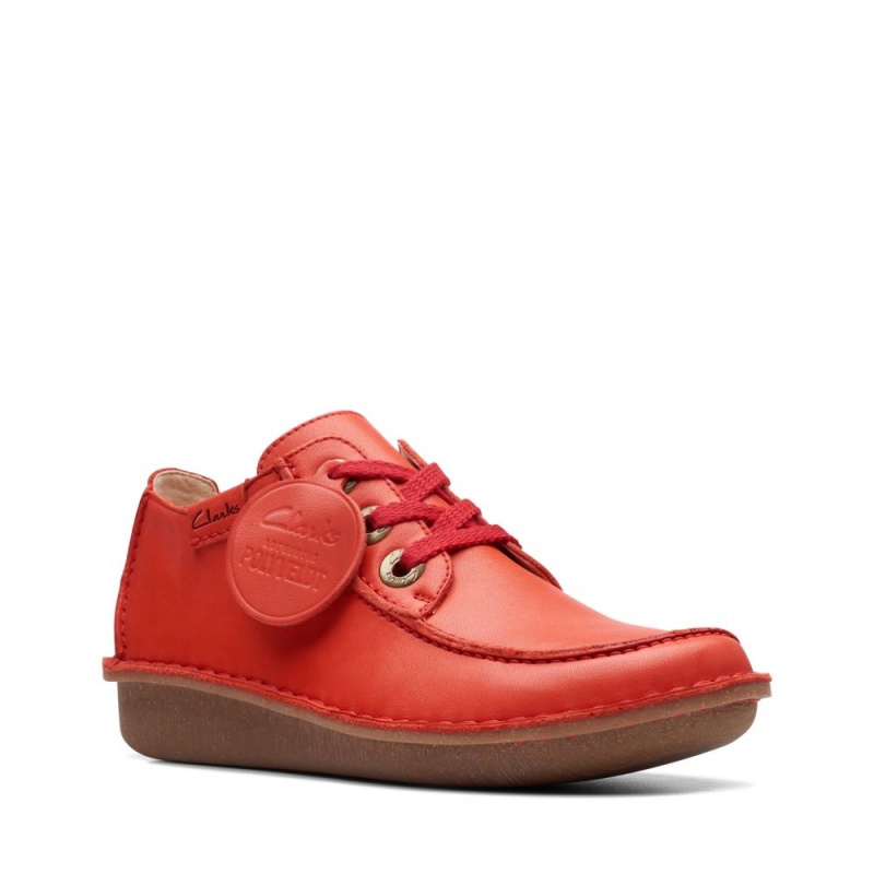 Dámské Ploché Boty Clarks Funny Dream Červené | CZ-138657