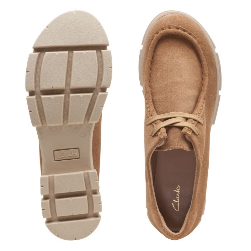 Dámské Ploché Boty Clarks Teala Wally Světle Hnědé | CZ-263945