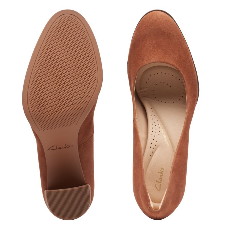 Dámské Podpatky Clarks Freva 85 Court Hnědé | CZ-015673